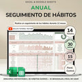 Plantilla Seguimiento hábitos en Excel y Google Sheets
